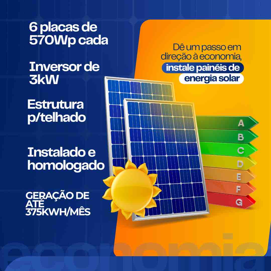 Kit Energia - Consumo Médio De Até 375kwh/mês